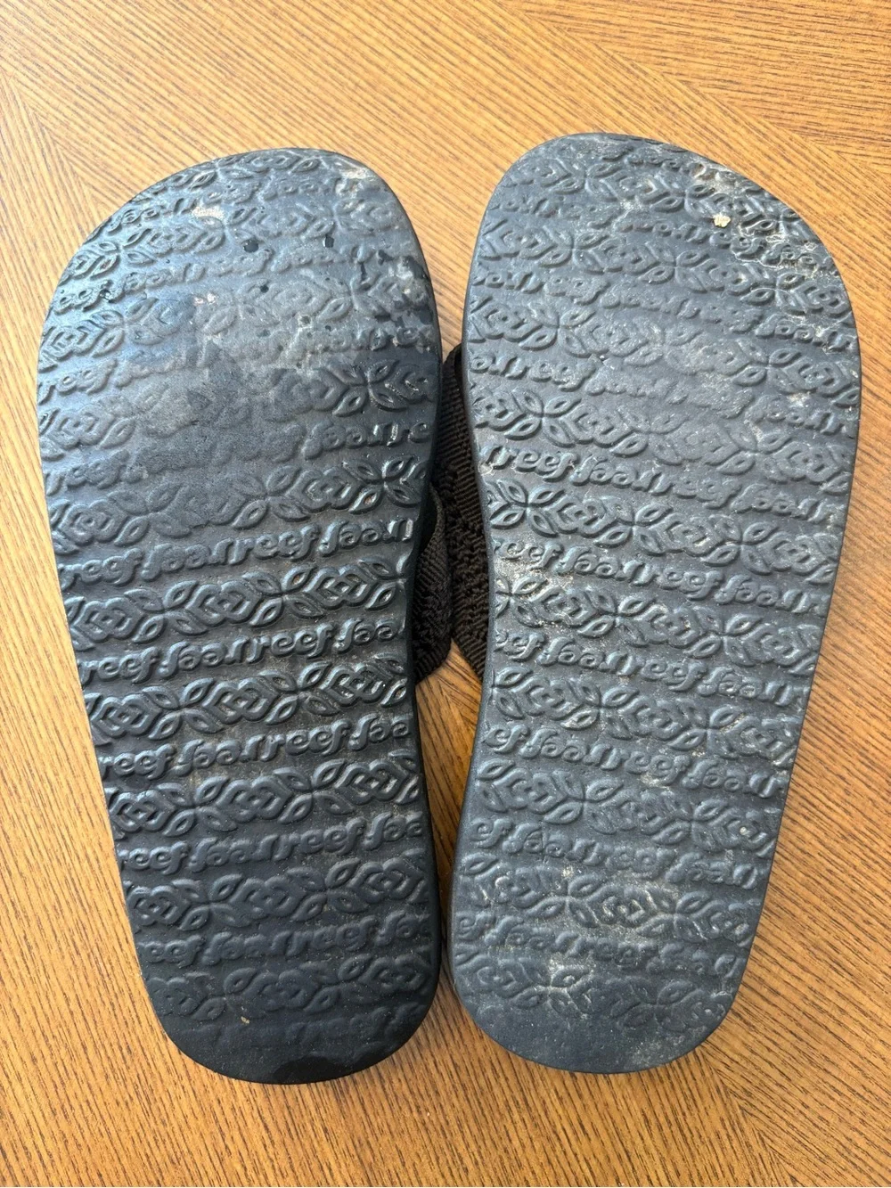 Reef Black Woven-Strap Flip Flops